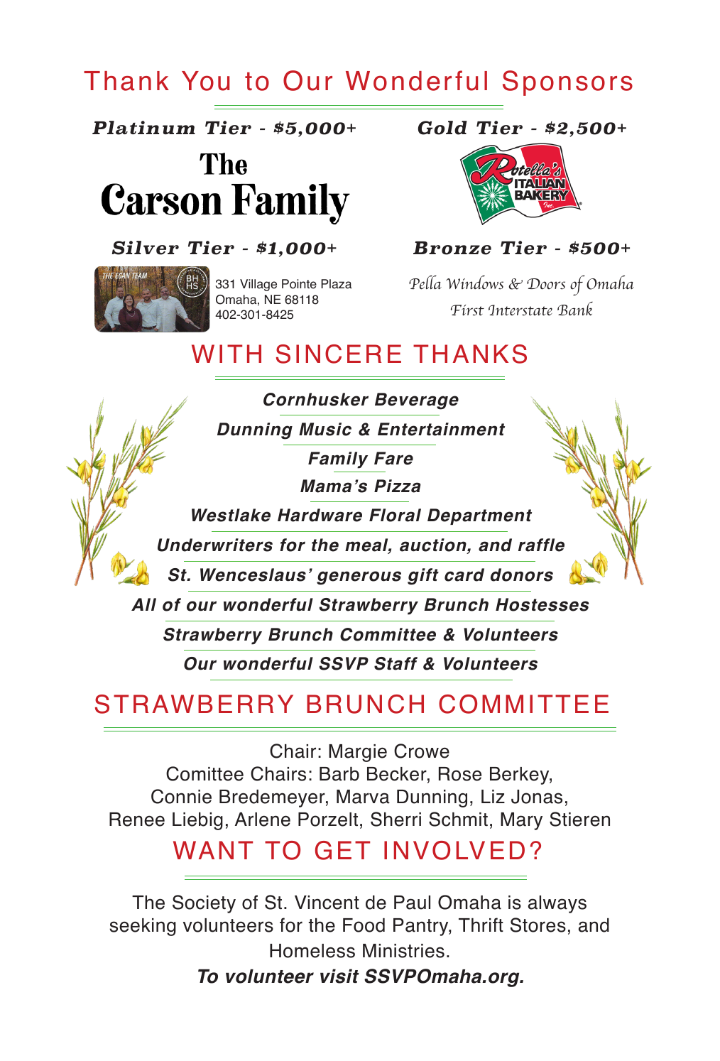 Strawberry Brunch sponsor page